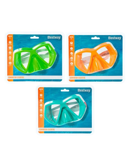 Bestway Masque de Plongée Adulte Bande Anatomique Couleur Assortie 14 ans Plage et Piscine 22056