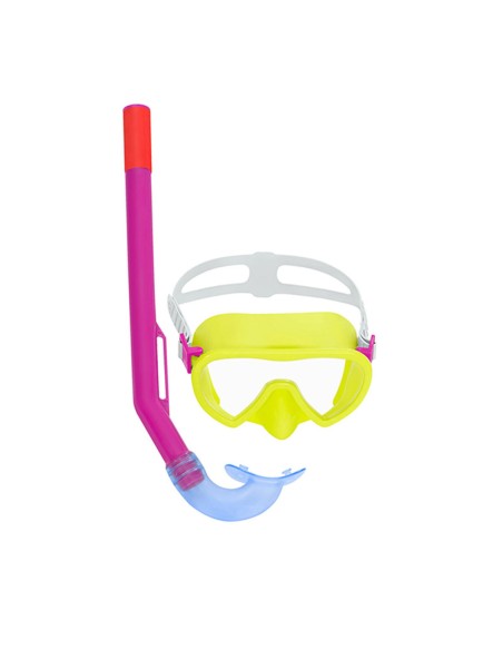 Bestway Ensemble Masque et Tube Junior Valve de Purge Couleur Assortie 7 Ans Plage et Piscine 24032