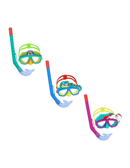 Bestway Ensemble Masque et Tube Adulte Valve de Purge Couleur Assorti 14 ans Plage et Piscine 24053