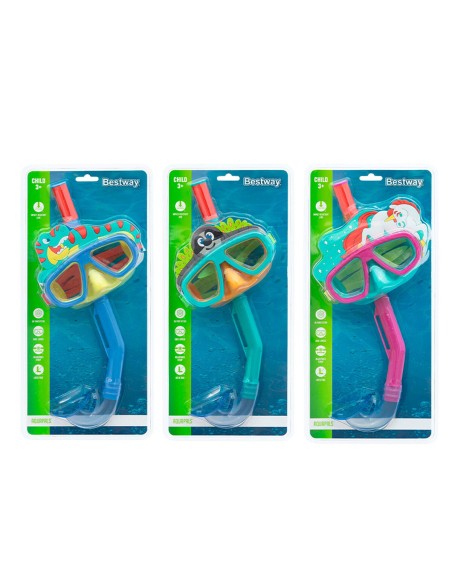 Bestway Ensemble Masque et Tube Adulte Valve de Purge Couleur Assorti 14 ans Plage et Piscine 24053