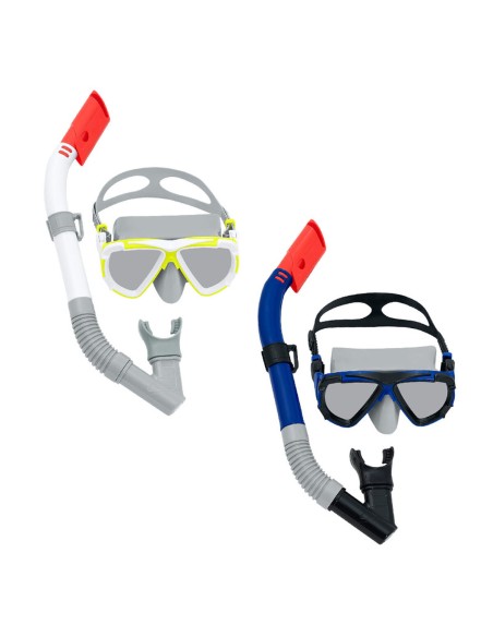 Bestway Ensemble Masque et Tube Junior Bande Anatomique Couleur Assortie 7 Ans Plage et Piscine 24035