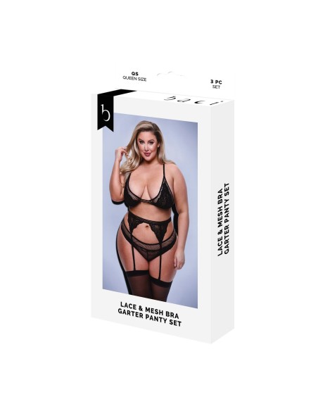 Ensemble de Lingerie Baci Lingerie Noir 3 Pièces