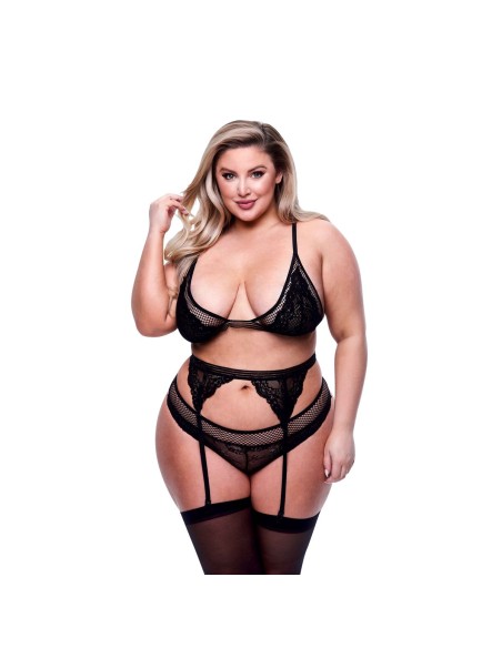 Ensemble de Lingerie Baci Lingerie Noir 3 Pièces