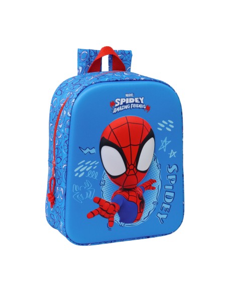 Cartable Spider-Man Rouge Blue marine 22 x 27 x 10 cm