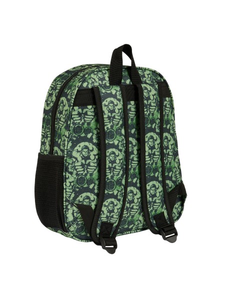 Sac à dos enfant 3D Hulk Noir Vert 27 x 33 x 10 cm
