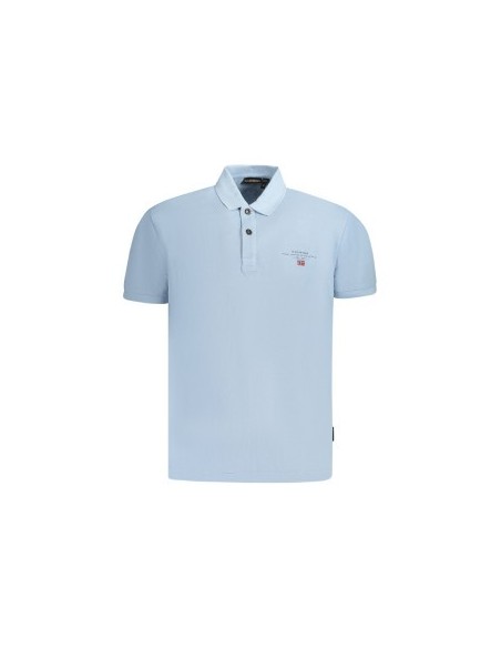 Napapijri - Polo bleu azur 2 boutons